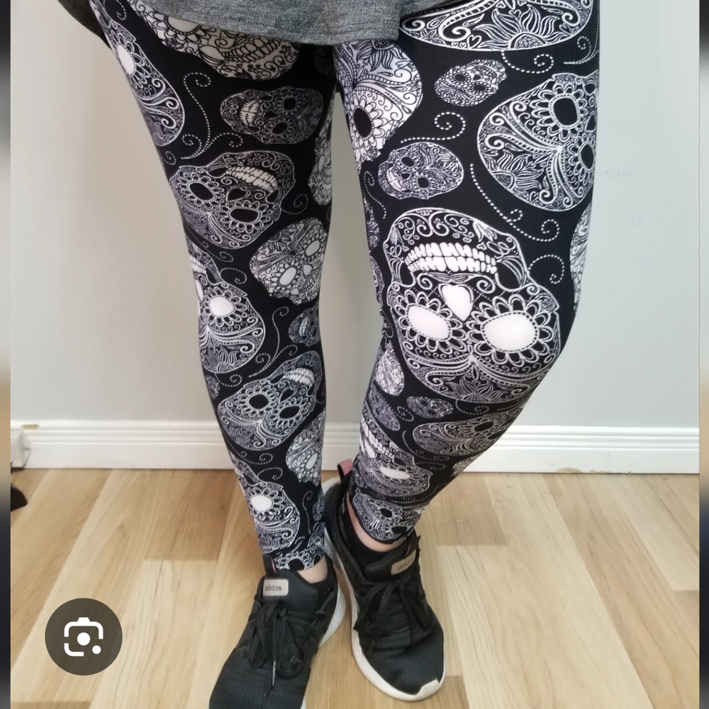 Scull Cozy Fleece Lined Leggings